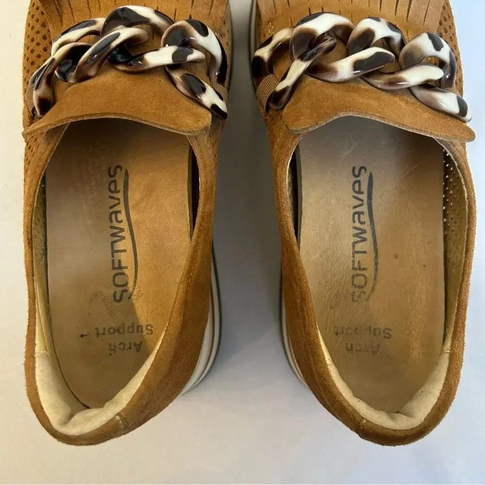 Softwaves Cadie Slip-On Platform Sneaker Cognac Size 36.5